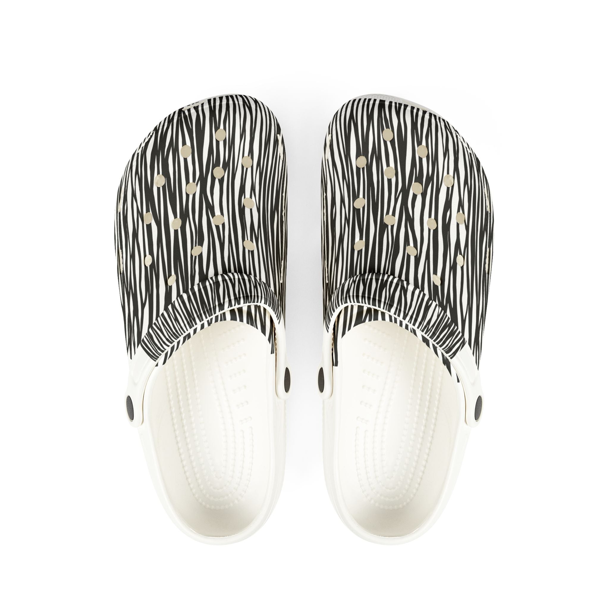 Stylish Zebra Print EVA Foam Shoes, Comfortable Clogs, Perfect for Home, Garden, Beach, Casual Outings, Summer Footwear